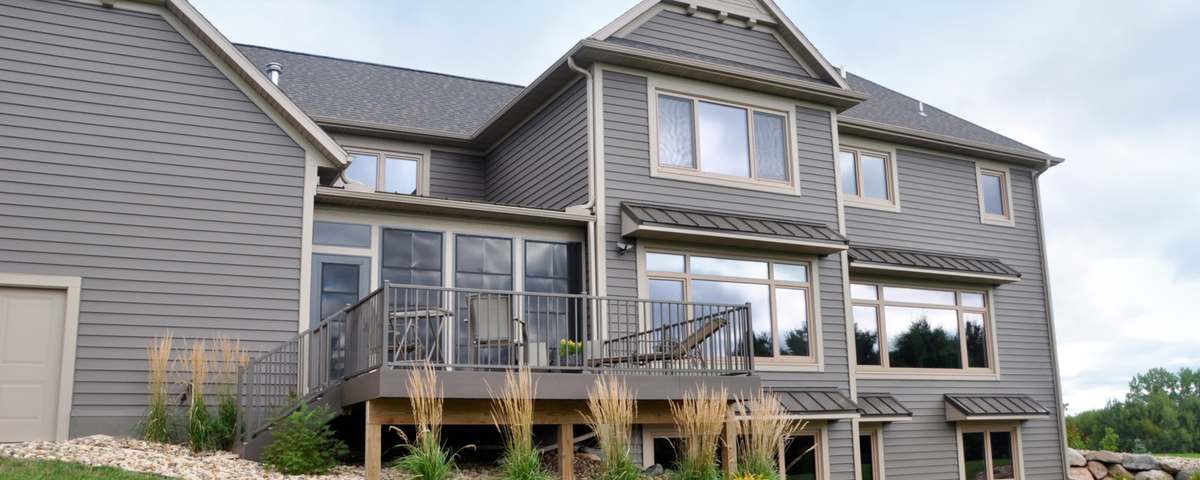 Finished custom home exterior